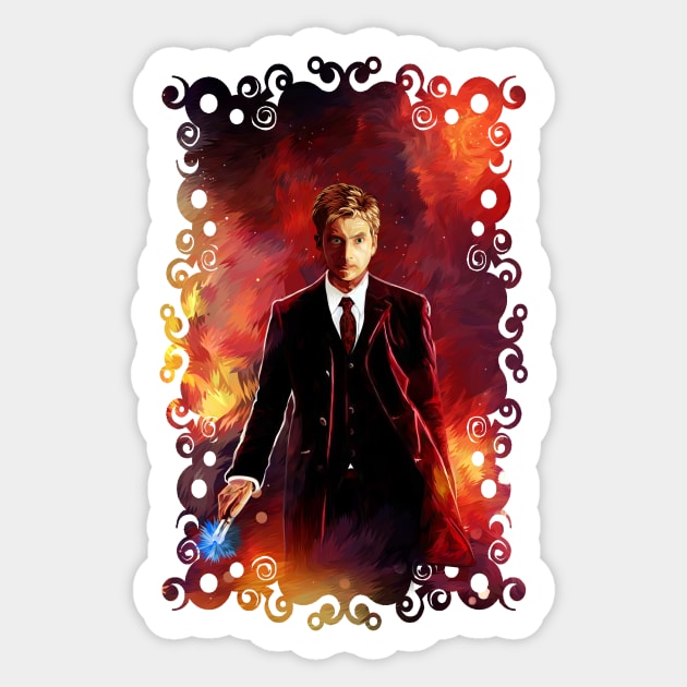 10th Doctorwho abstract art Sticker by Dezigner007